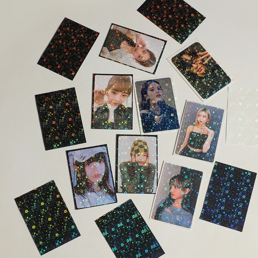 Laser Star 3 นิ้วการ์ดฟิล์ม Photocard ผู้ถือ Star Chasing การ์ดอัลบั้ม Double Layer กรณีป้องกันนักเรียน Self พิมพ์กรณีบัตร