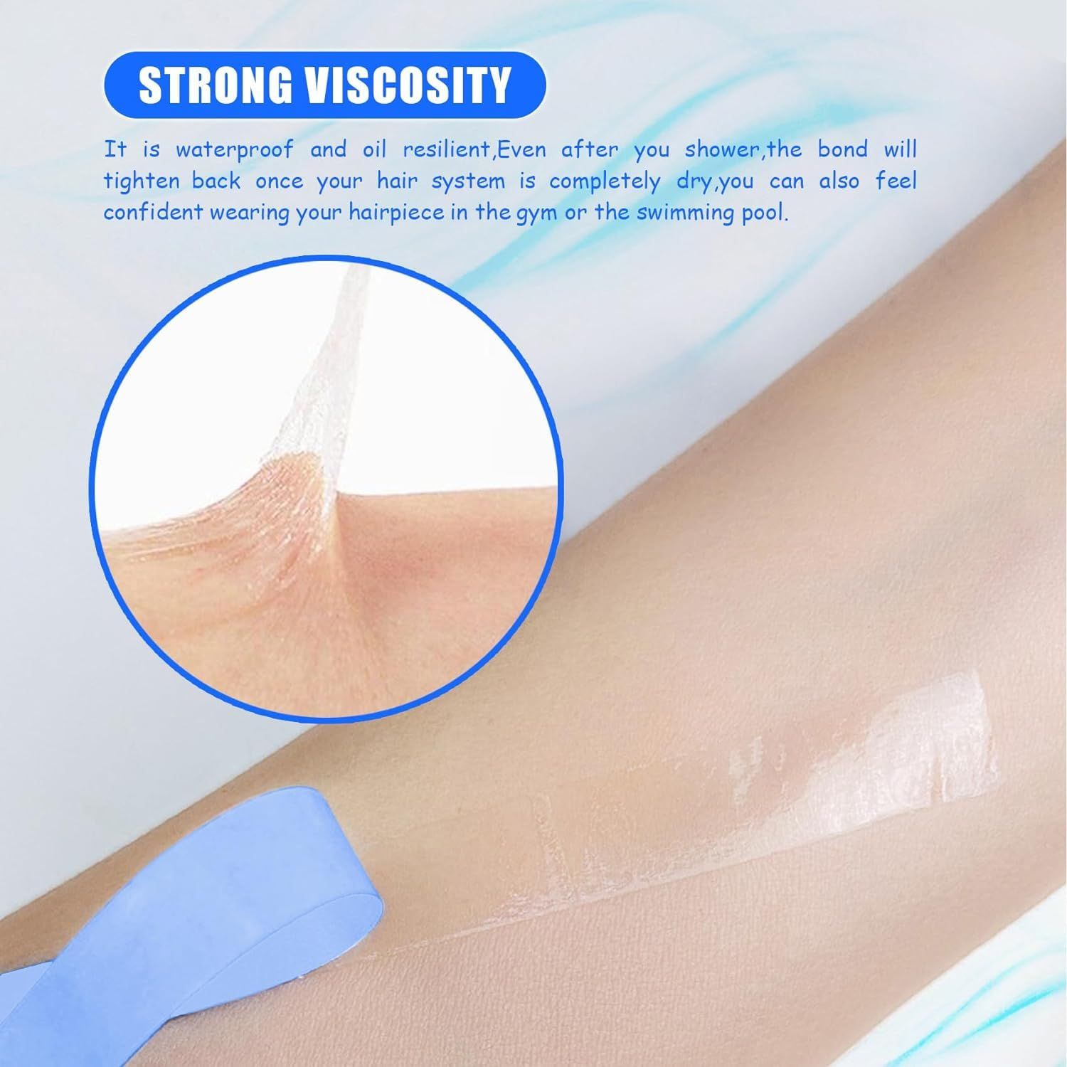 0.8 センチメートル/1 センチメートル/1.9 センチメートル/2.5 センチメートル両面接着剤すべてのかつら 3 ヤード/ロールかつら固定テープ青い髪テープサロンかつらの取り付け