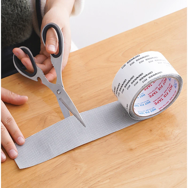 5*200cm Easy to Apply Waterproof Window Screen Repair Tape Keep Mosquitoes Out Anti-Insect Self-Adhesive Mesh Patch