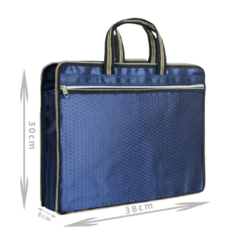 Borsa per documenti portatile Borsa in tela Oxford Borsa per tutoraggio A4 Borse informative Valigetta per riunioni Valigetta con cerniera