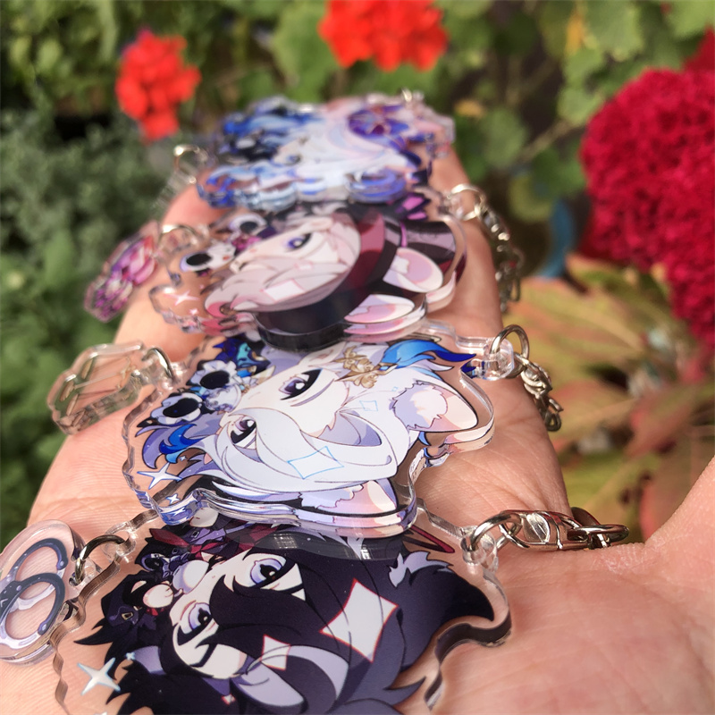 ゲームインパクト Fatui ドクターナイフアルレッキーノ Lyney Neuvillette コスプレアニメ衣装キーホルダーキーアクセサリーペンダント