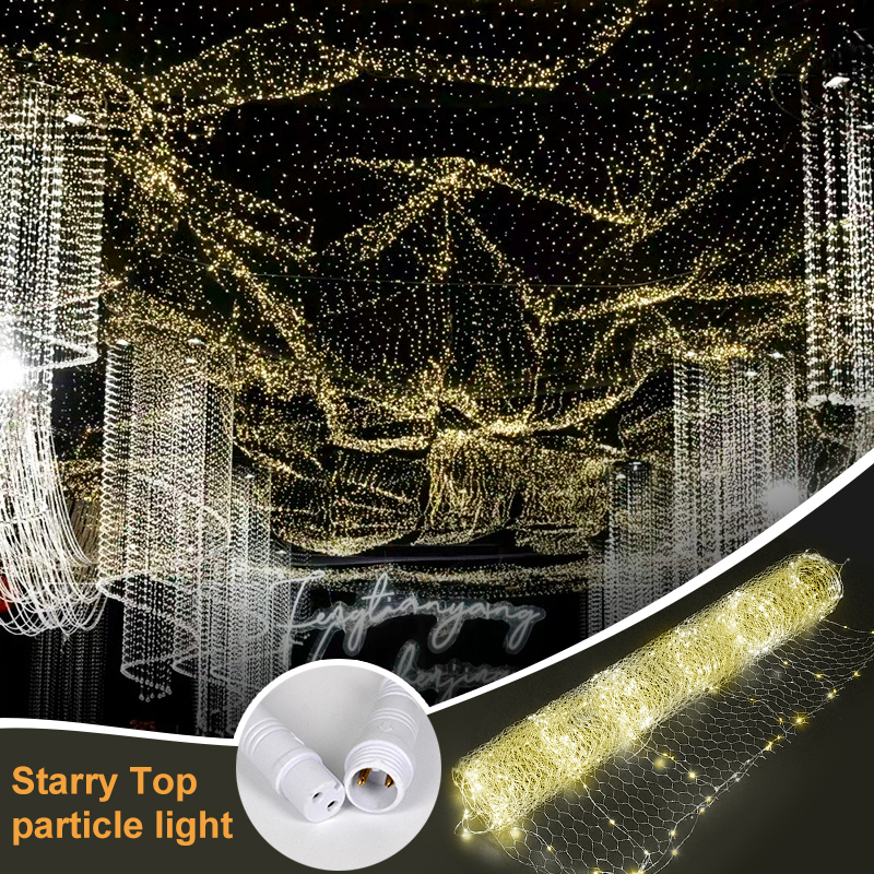 5/10M Wedding Ceiling Decor,LED Fishnet String Lights,Starry Sky Net Luminous Lamp,DIY Wedding Hall Birthday Ceiling Fairy Light