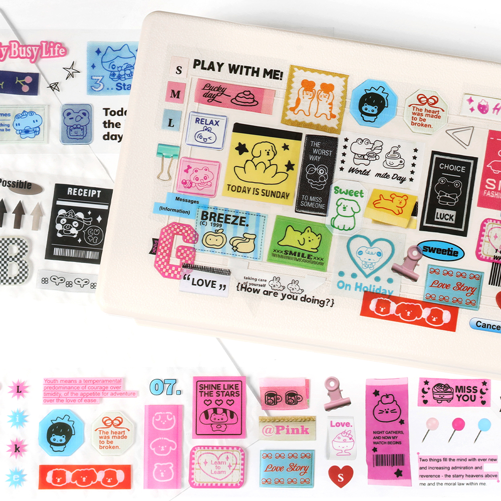 60 ミリメートル * 2 メートルかわいい漫画ラベルジャーナルガジェット素材 PET テープクリエイティブ DIY コラージュスクラップブッキングマスキングテープ学校文具