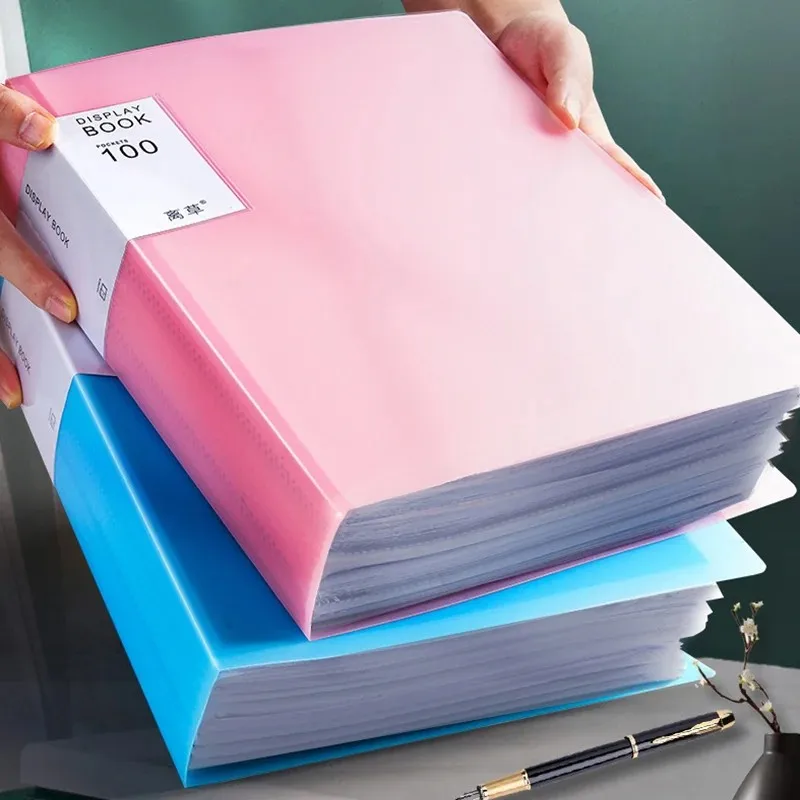 プラスチック予算ファイルフォルダー、ドキュメント小葉、オフィス学生用品、デスクオーガナイザー、30ページ、60ページ、100ページ、1個