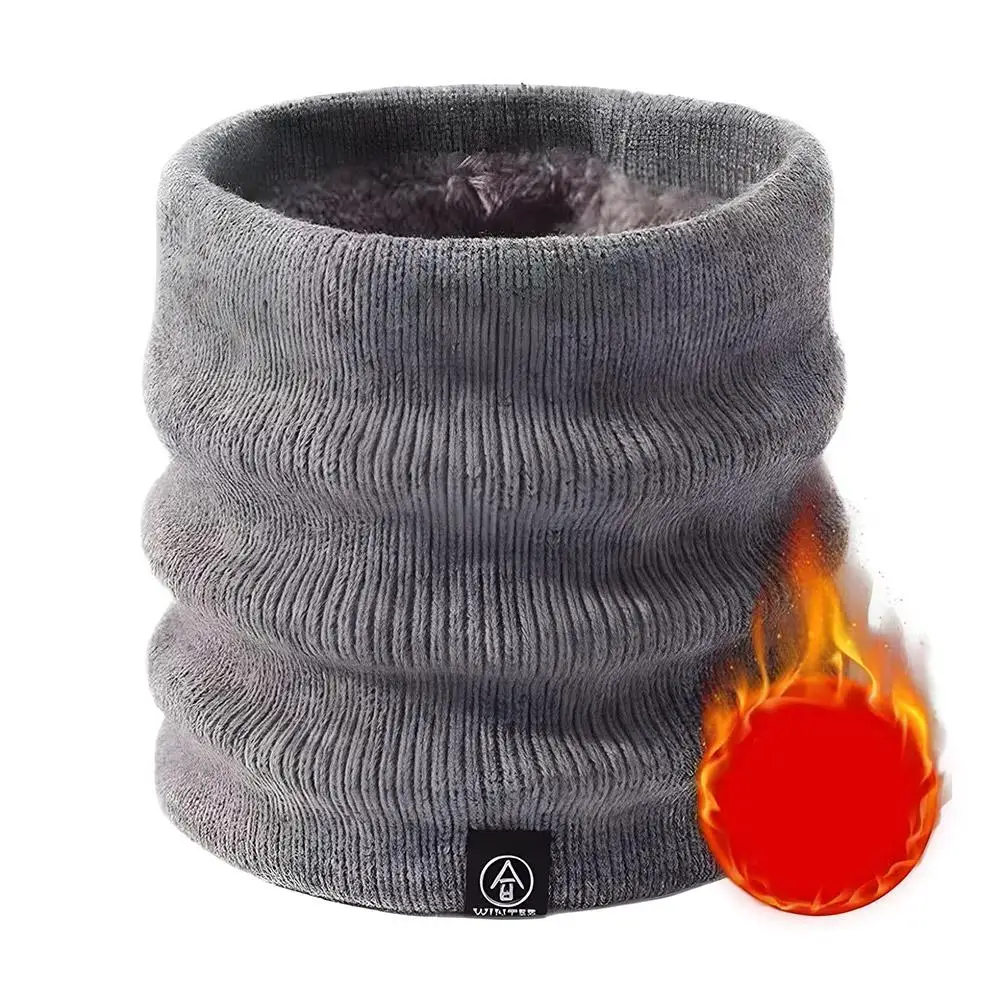 Nueva bufanda tejida a la moda para mujer, cachemir liso como bufandas de redecilla de invierno para mujer, bufandas gruesas de piel de lana Unisex para hombre, bufandas para el cuello