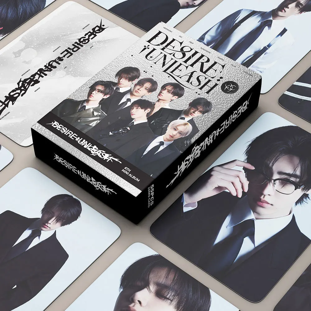 55 Pz Kpop Idol Boy Group Nuovo Album ROMANCE:UNTOLD Lomo Carte JUNGWON HEESEUNG JAY SUNOO SUNGHOON NI-KI Carte fotografiche Ventole Regalo