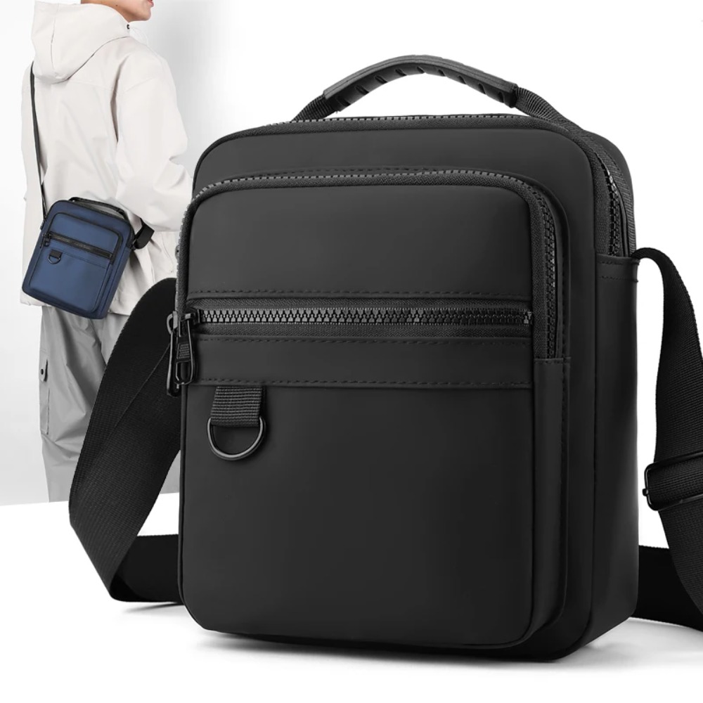 Torby listonoszki męskie, codzienne, z tkaniny Oxford, małe, zapinane na zamek, saszetki crossbody, proste mini torby crossbody na telefon, męskie torby na ramię.