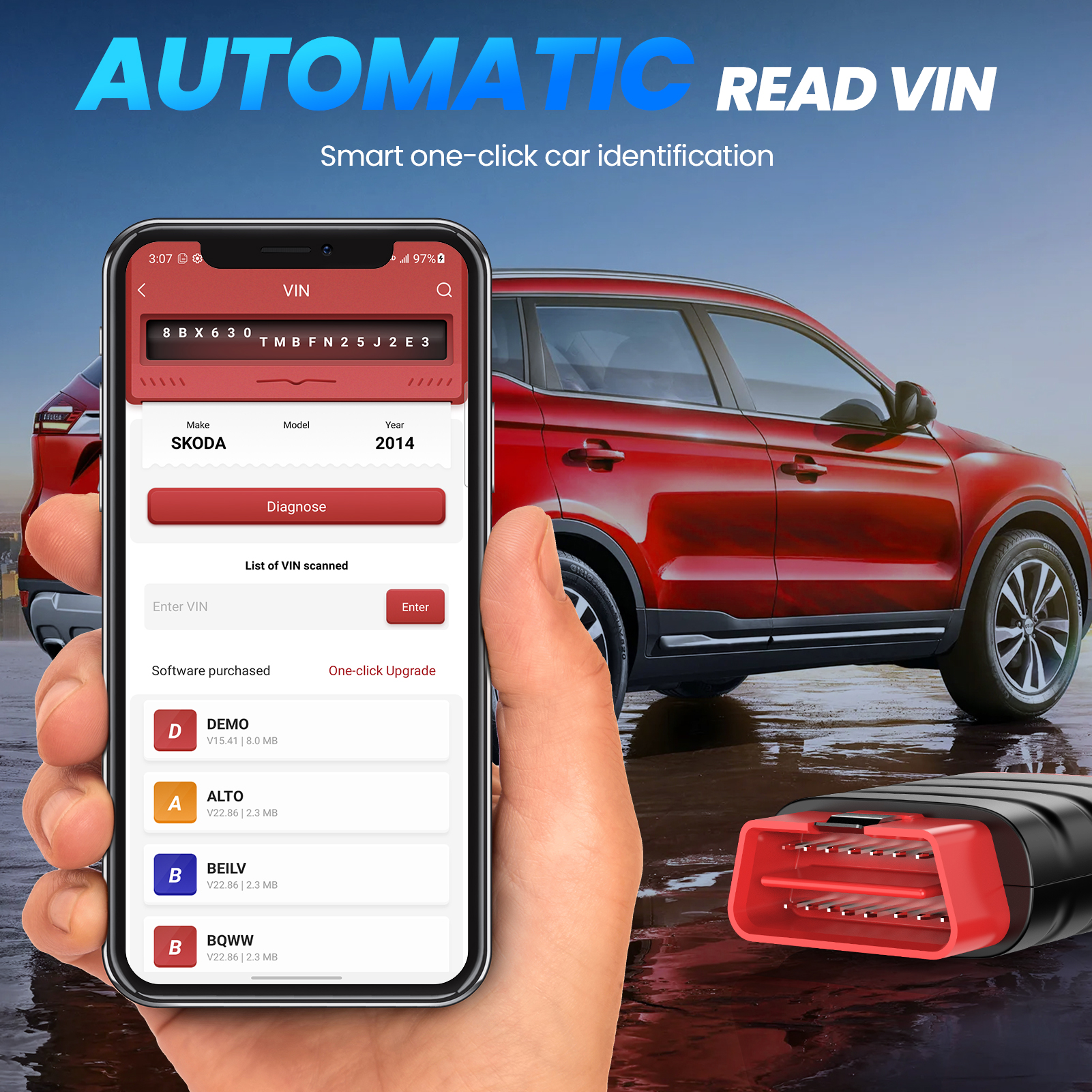Thinkcar thinkdiag mini obd obd2 scanner diagnóstico de todos os sistemas ferramenta de digitalização vin automática atualização gratuita por vida para todos os carros após 1996
