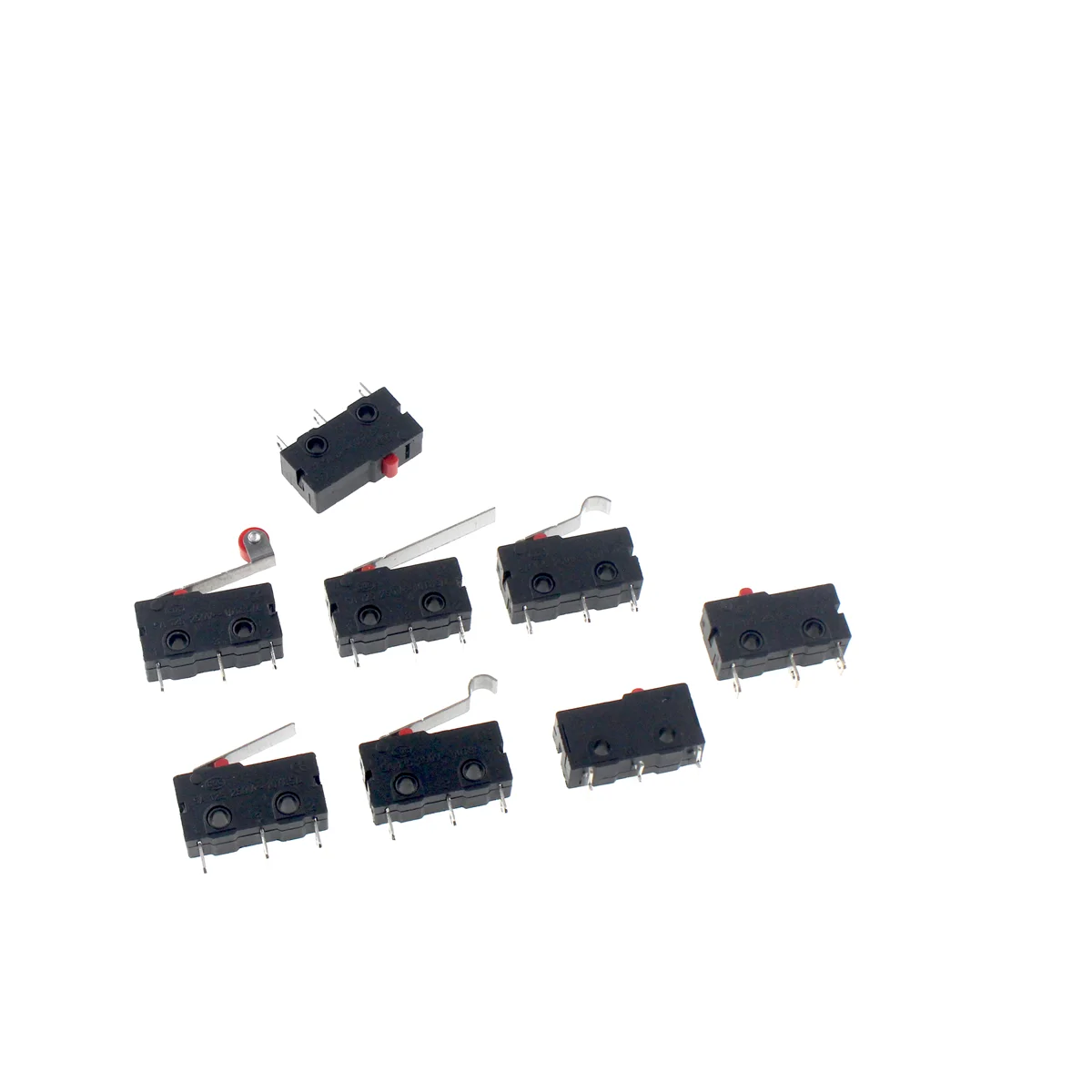 10 Uds KW12 interruptor de límite de carrera botón de contacto KW11-3Z-2 micro interruptor mango recto 3pin 5A 125V250V