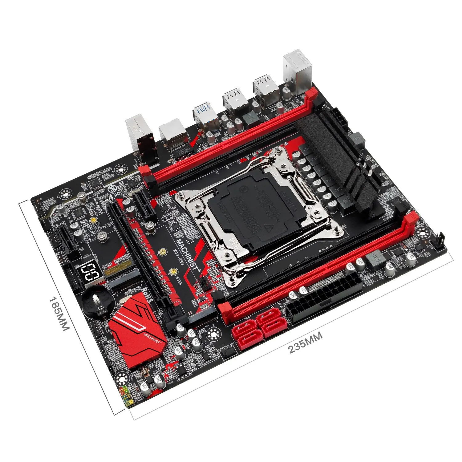 MACHINIST RS9 X99 Motherboard Suporte Xeon E5 V3 V4 LGA 2011-3 CPU Processador DDR4 RAM Quatro Canais e SATA PCI-E M.2 Slot