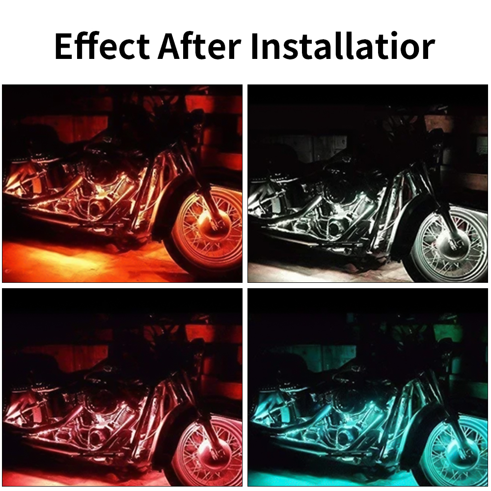 Motordecoratie Strip Motor Draadloze afstandsbediening Muziek APP Controle Auto RGB Sfeer Decoratieve lamp