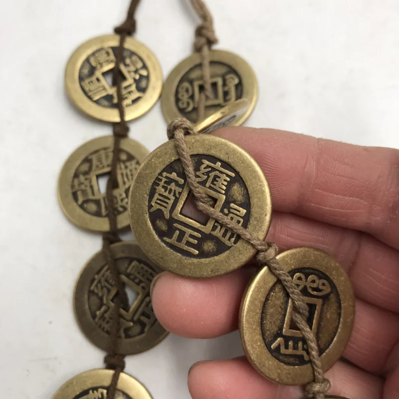 Réplica, moneda antigua de golpe, dinastía Qing, cinco emperadores, decoración de monedas de cobre, moneda de cobre Qian Yongzheng Qianlong, diez emperadores