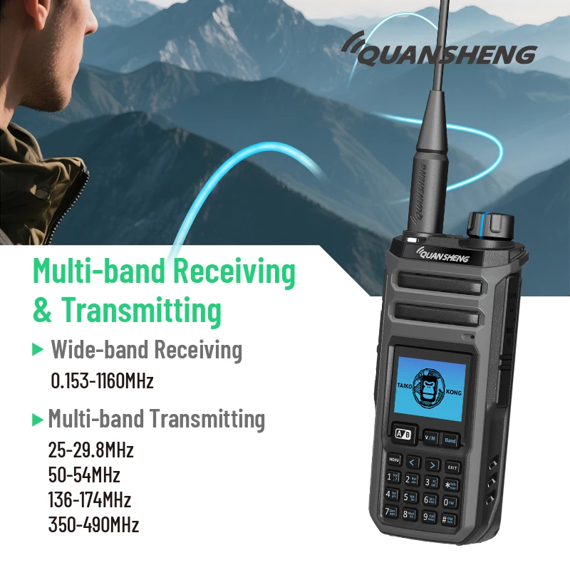 Quansheng TK11(5) 10W ALL BAND HF VHF UHF USB AM FM LSB CW 27MHz CB LW MW SW SSB Multi Band Spectrum Analyzer Ham Radio Portable