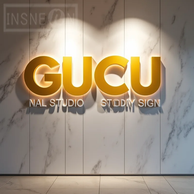 Custom Made LED Backlit Sign With 3D Metal Letters For Business Storefront Waterproof Illuminated Advertising Signage Light Up
