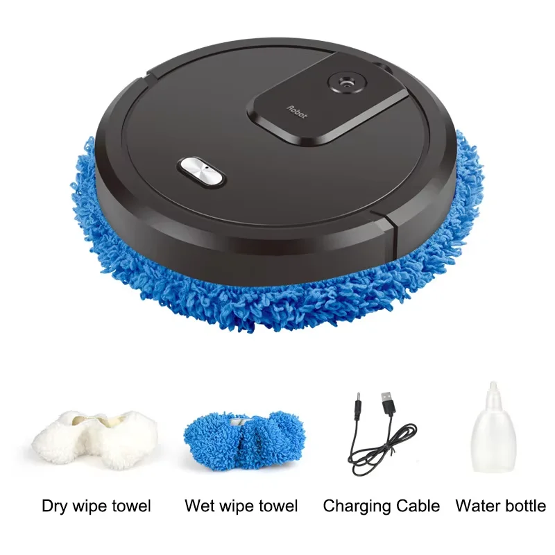 Nuevo Robot aspirador inteligente de barrido y fregona, fregado en seco y húmedo, Robot aspirador recargable, electrodoméstico con pulverizador humidificador