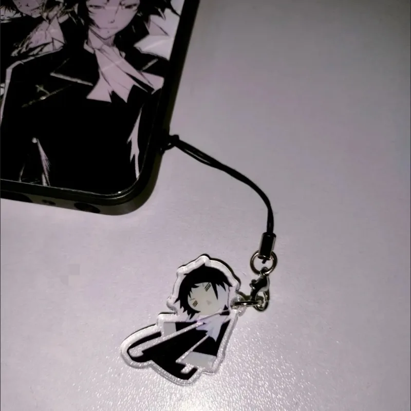 Bungo chiens errants chaîne de téléphone portable Dazai Osamu Nakahara Chuuya pendentif en acrylique sangles de téléphone portable Kawaii suspendu lanière mignonne