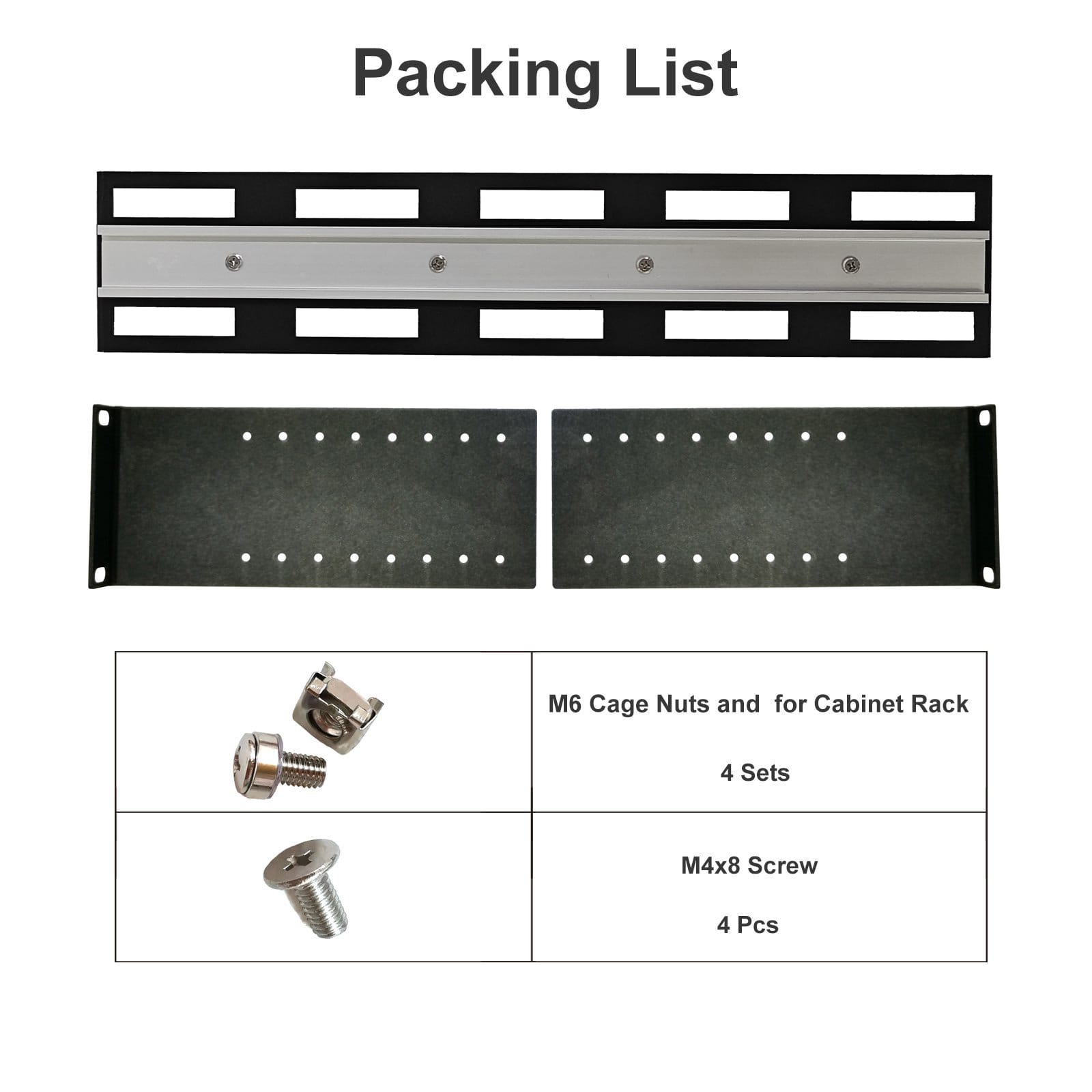 Kit de rails Din à montage en rack de 19 pouces, châssis de rail Din à montage en rack réglable en profondeur, support de montage en rack ou armoire de 19 pouces