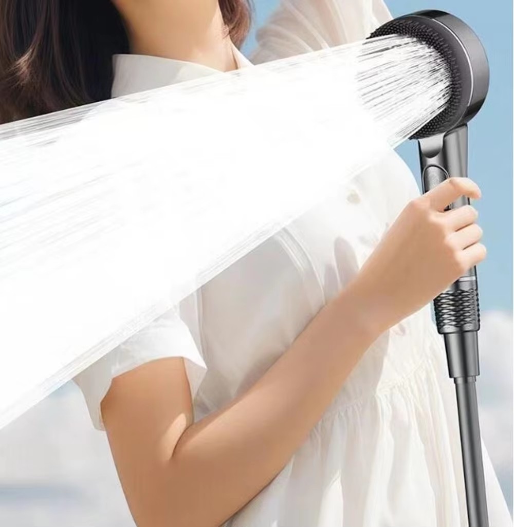 New 4 Modes Shower Head High Pressure Showerhead One-Key Stop Water Massage Shower Head With Filter Element Bathroom Accessories