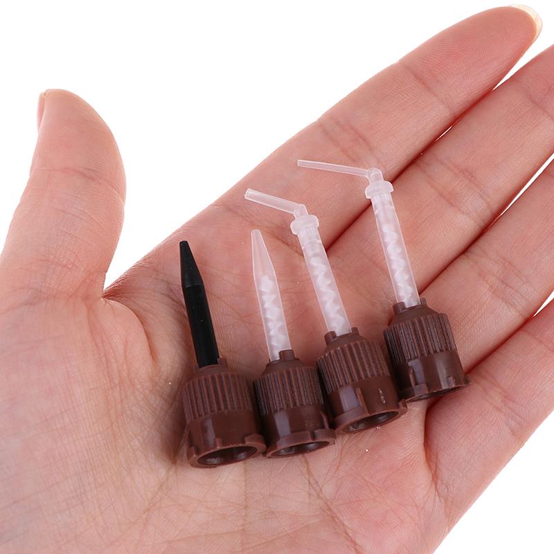 50 個の歯科材料印象混合ヒントシリコーンゴムミックスヘッド