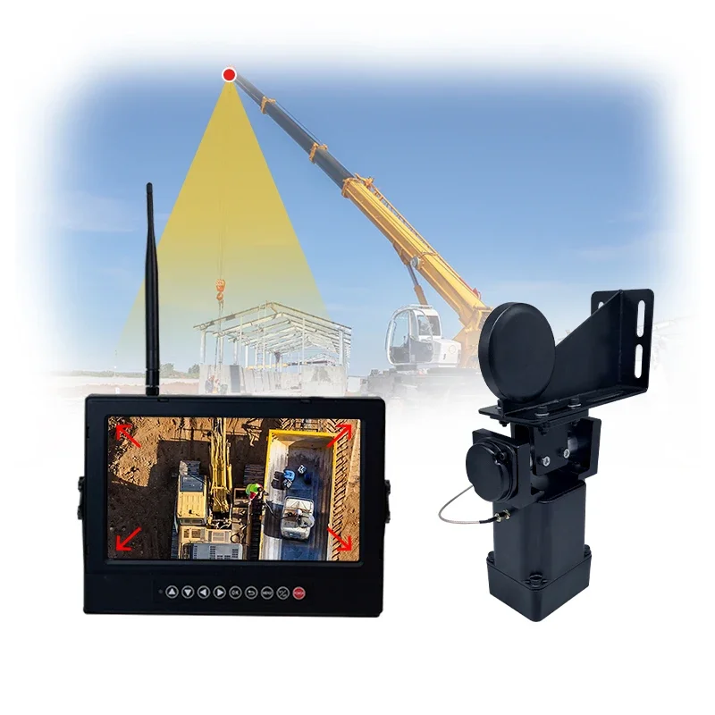 2025 Inch Screen Waterproof 30 X Optical Zoom Wireless Construction Tower Crane Camera Monitor System with Magnetic Battery Pack