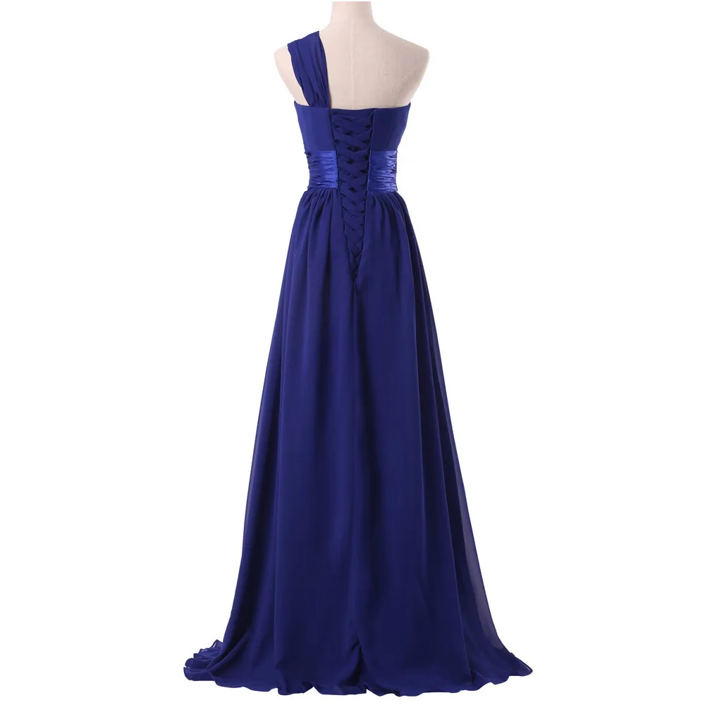 สายชีฟองไหล่ Elegant Strapless ชุดเจ้าสาวงานแต่งงานอย่างเป็นทางการชุดราตรีลูกไม้ขึ้นด้านหลัง