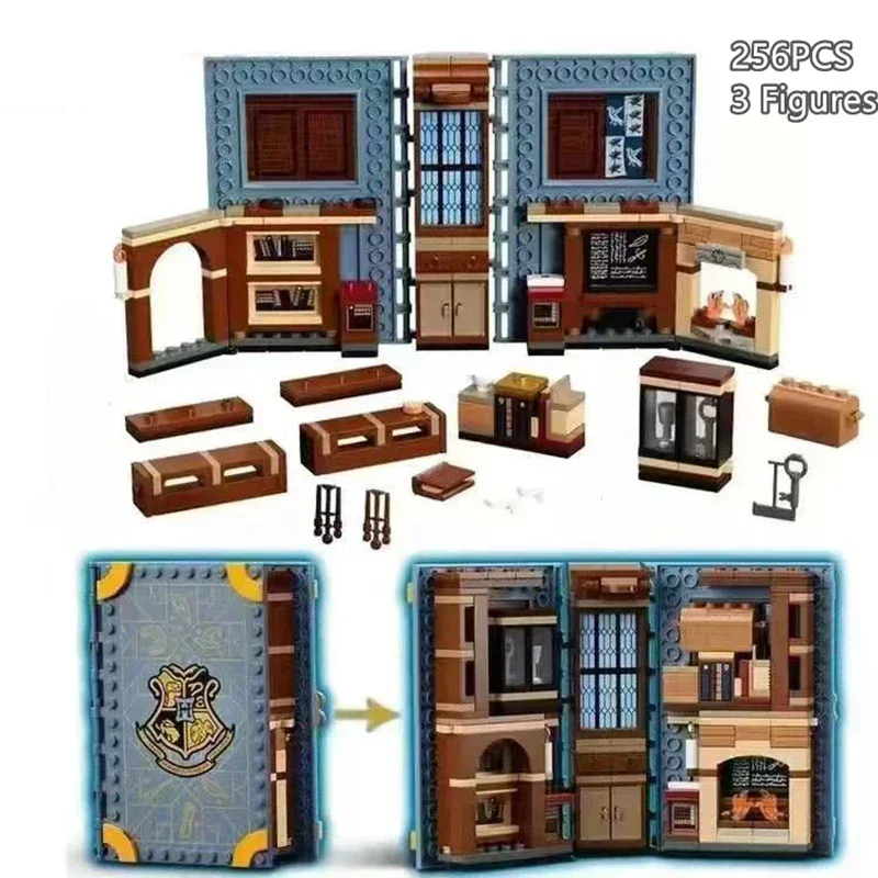 A Collection of 6 Magic Books, Building Blocks, Potions, Amulets, Herbology,  Scripts, Wizard Gifts Children Toys Toys Bricks