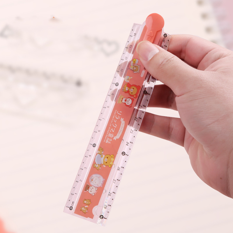 30 センチメートルかわいいクマ定規かわいい折りたたみストレート定規測定ツール韓国文具描画テンプレート学校事務用品