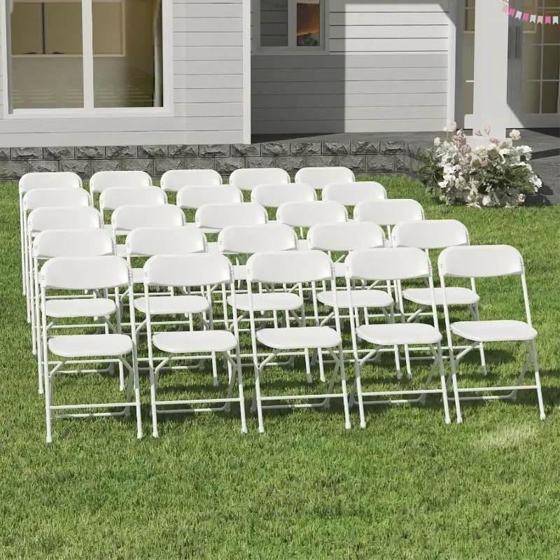 Hot Sellers.20 Pack White Folding Chairs, Folding Chairs Outdoor Indoor, 350lb Capacity,Portable Event Chair.NEW