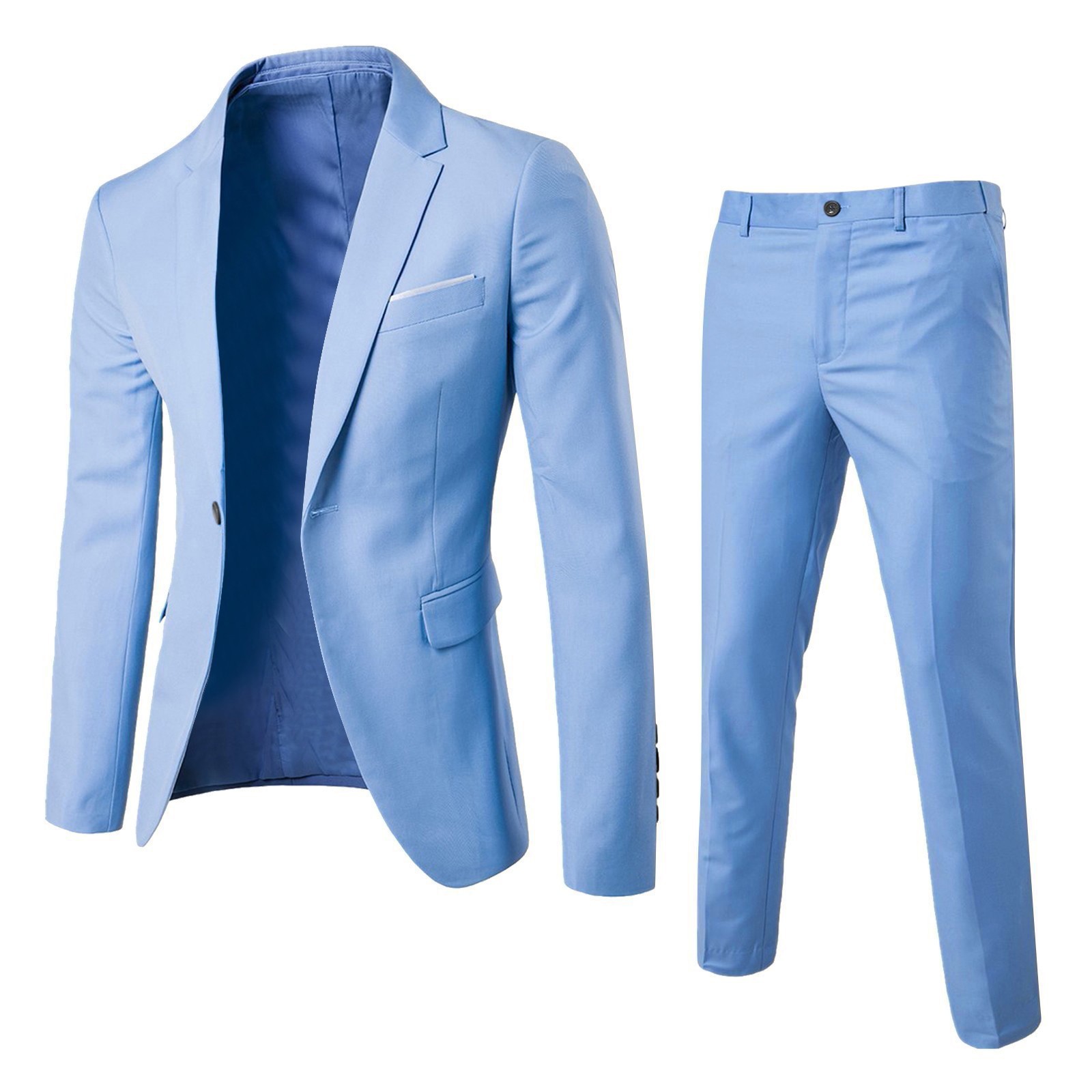 Herenpakset Zakelijk Formeel Tweedelige set Slim Fit Klein colbert Westerse broek Trouwjurk Stalknechtpak