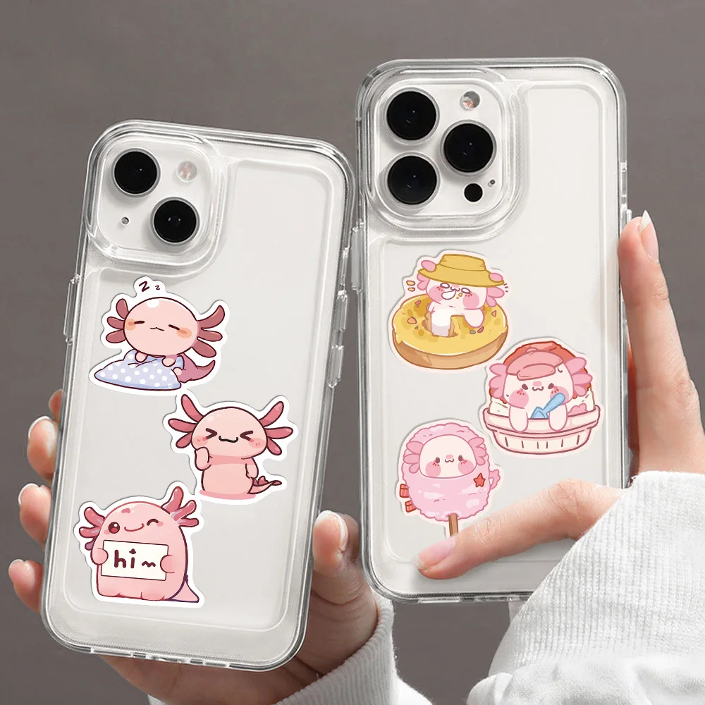 50/100PCS 만화 동물 재미 있은 Axolotl 스티커 낙서 방수 크리 에이 티브 트렌드 장식 전사 술 노트북 전화 어린이 장난감