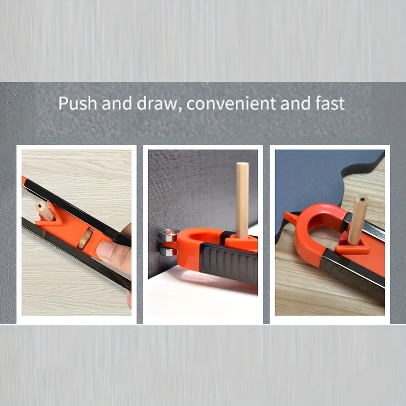 Precision Woodworking Tool Set with Locking Mechanism - Adjustable Irregular Curve and Contour Marking Ruler