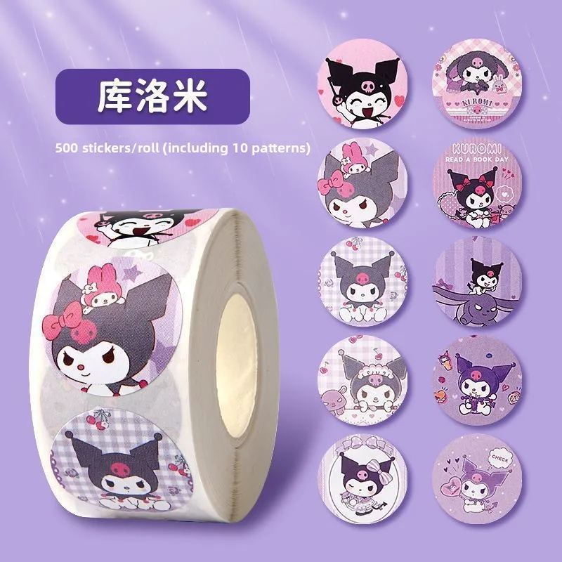500 PCS Sanrio Cartoon Sticker Hello Kitty Anime Kuromi Melody Children's Diary Bonus Gift Diary Booklet Gift for Kid Toy