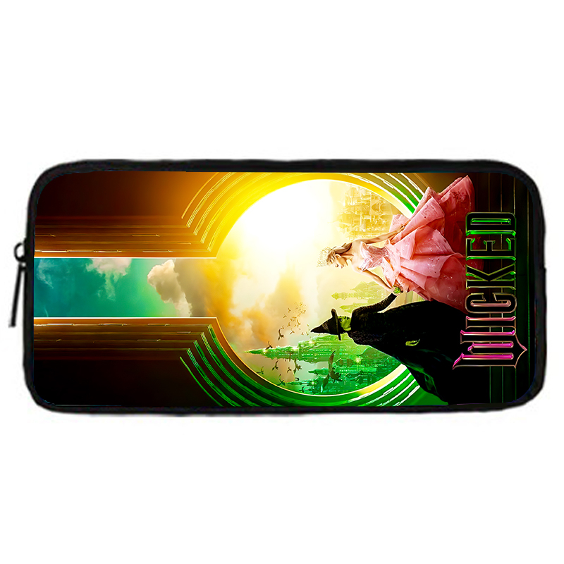 Cute Wicked Pencil Case Magic Cartoon pen Bag Male and female students Large capacity school Makeup Bag Bad Witch pencil bag