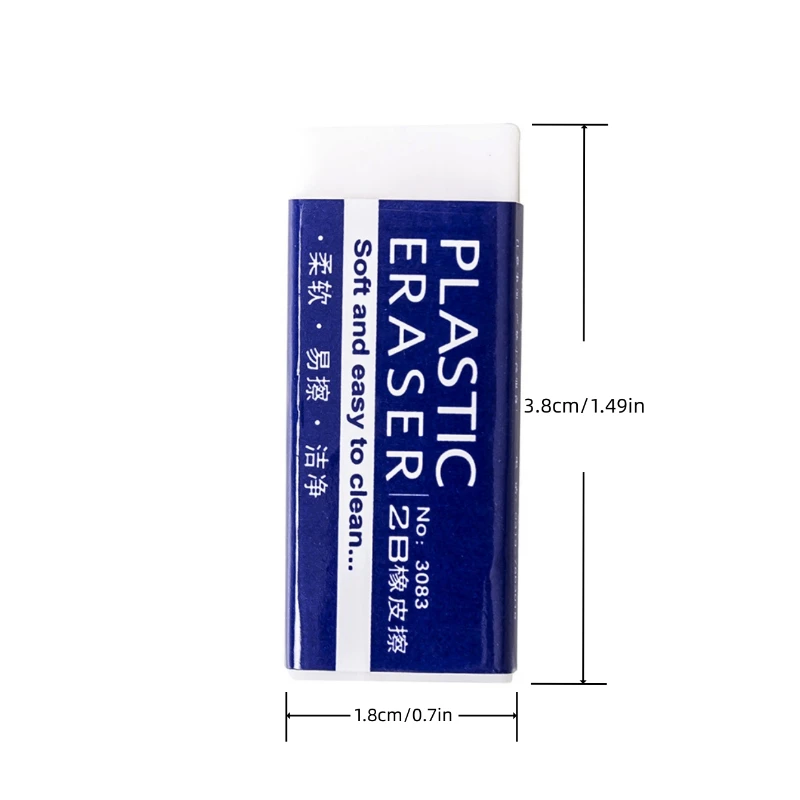 6 Pcs 부드러운 고무 2B 연필 지우개 학생 미술 스케치 그림 교정 용품 학교 시험 쓰기 지우개 편지지