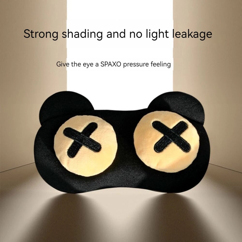 Máscara de olho bonito para crianças e estudantes, olho calmante, fadiga ocular, quente, comprimir, confortável, dormir