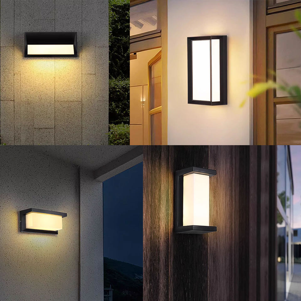 Luminária de parede led para exterior, sensor de movimento, 85-265v, 16w10w, à prova d'água, moderna, para casa, varanda, caminho, varanda, decoração de jardim