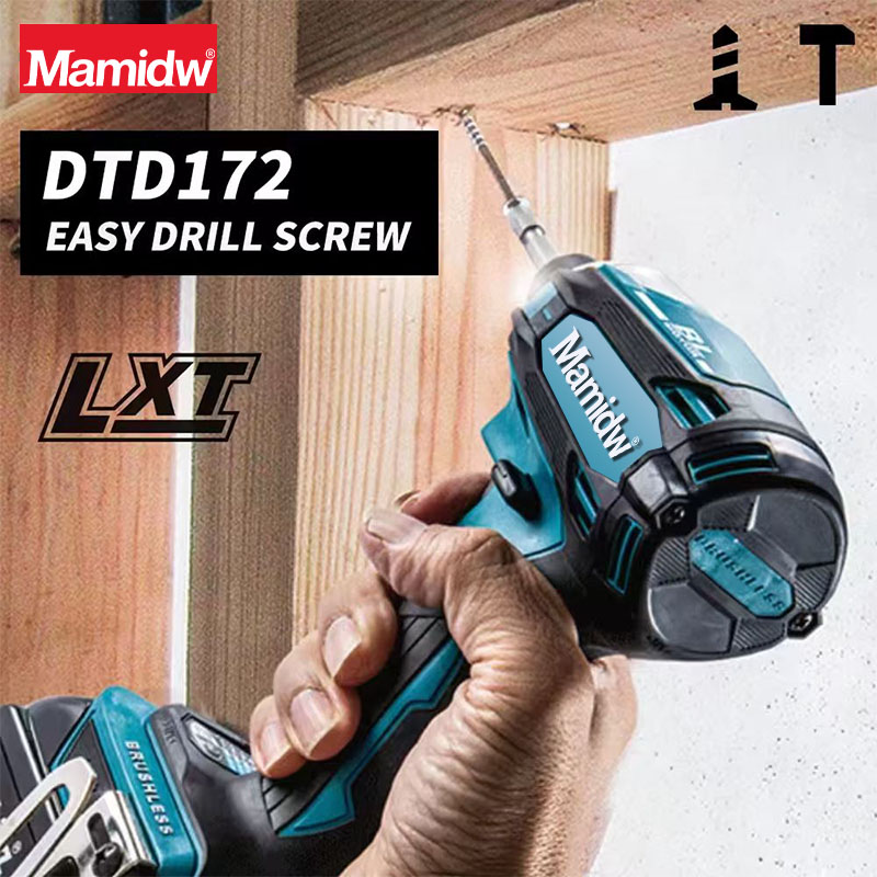 Mamidw DTD172 18V tournevis à percussion sans fil perceuse à percussion électrique sans brosse bois/volt/outils électriques en Mode T pour batterie Makita 18v
