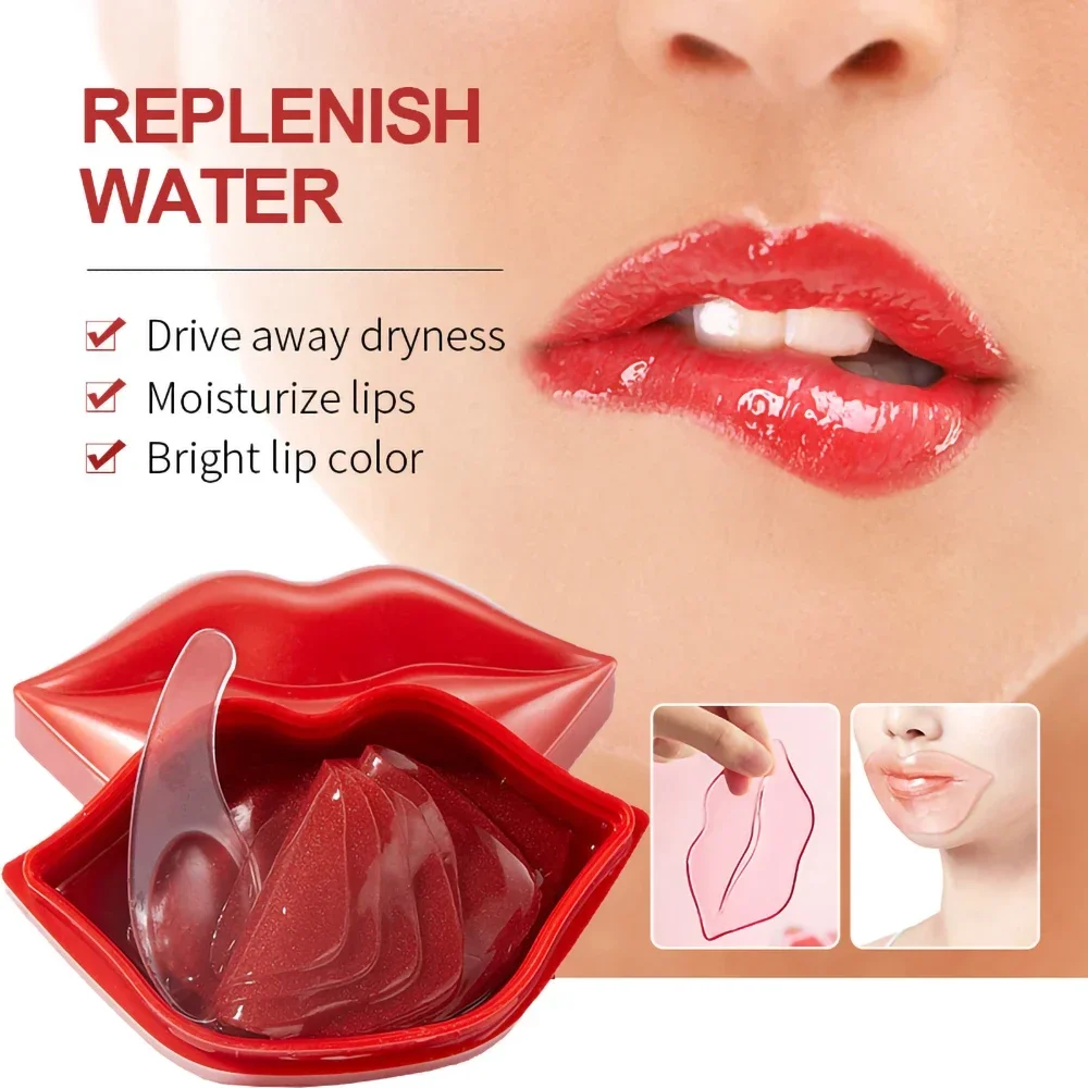 Vitamina c hidratante cuidados com a pele máscara labial reduzindo rugas labiais reparação remendos labiais da pele máscaras de cuidados faciais recrear lábios sexy