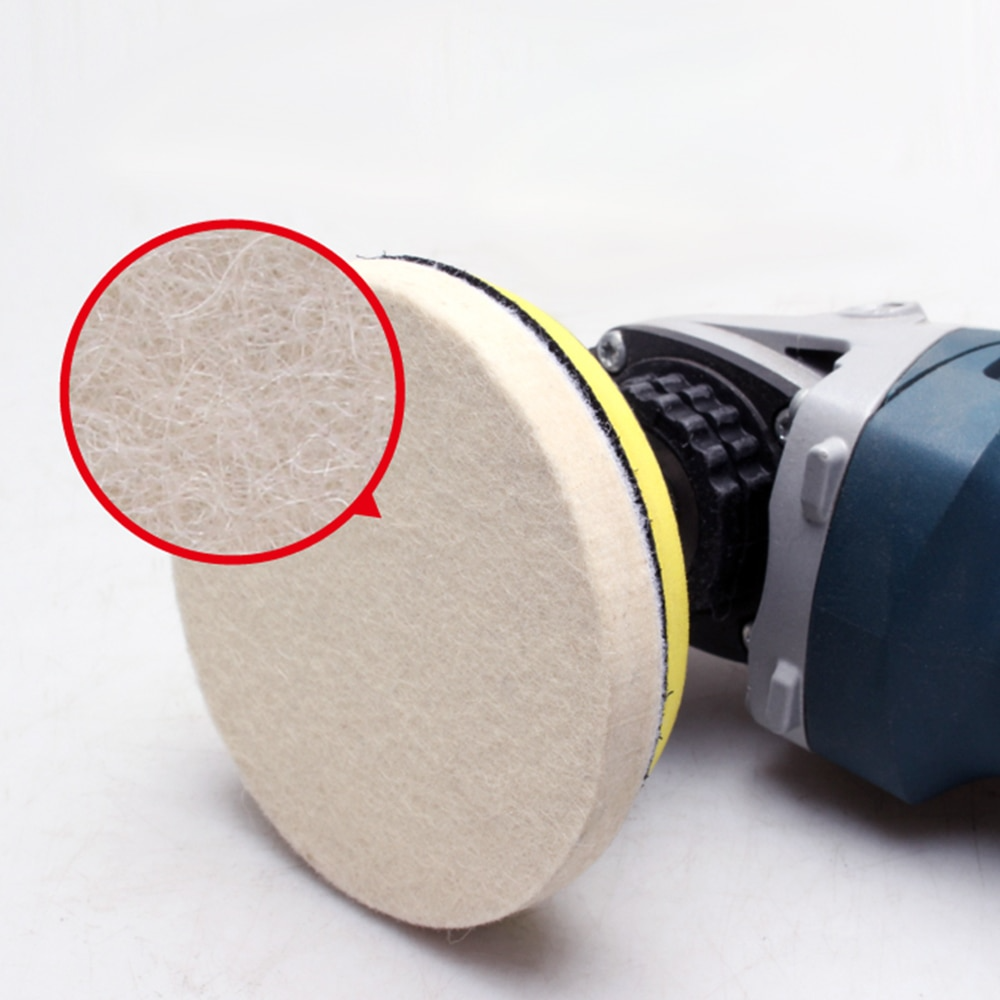 Tampone per lucidatura Feltro di lana 75mm 100mm 125mm 150mm 180mm Ruota per M10 M14 Vetro Acciaio inossidabile Lucidatura Strumento di riparazione Graffi