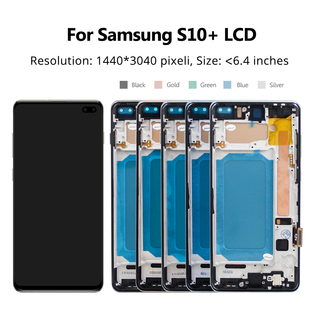 Протестированный сменный экран AAA + TFT для samsung s10 с рамкой, сенсорная панель с дигитайзером в сборе для samsung Galaxy s10 plus, дисплей