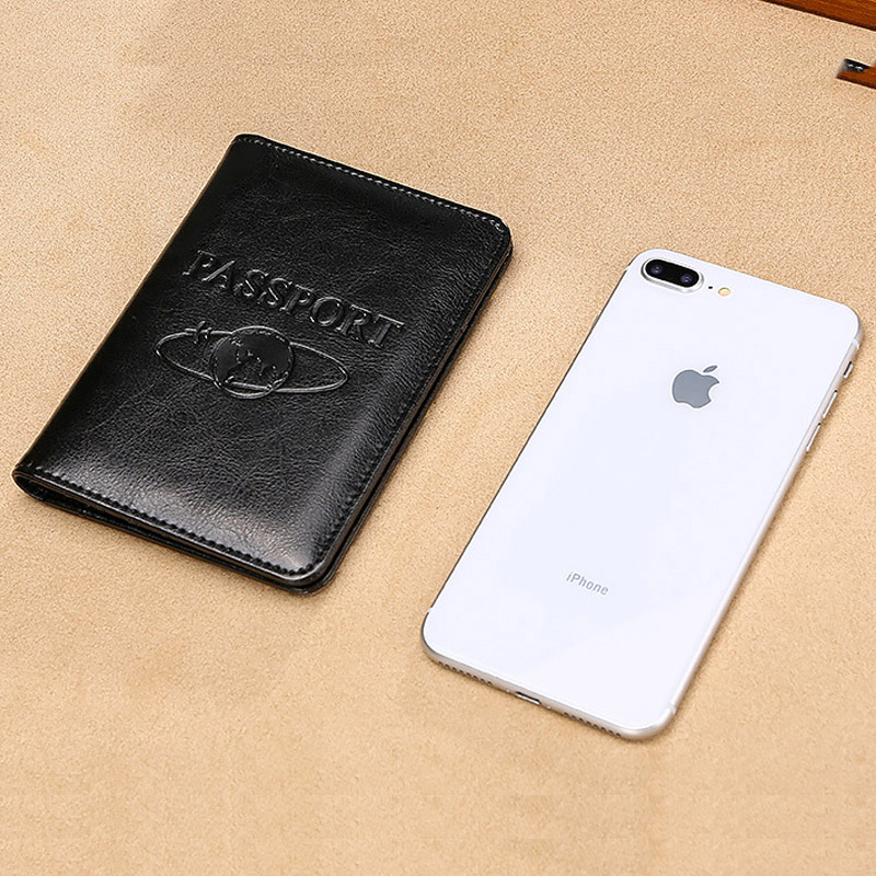 パスポートホルダー RFID ブロッキング本革パスポートカバーバッグ多機能旅行航空券レザーケース財布