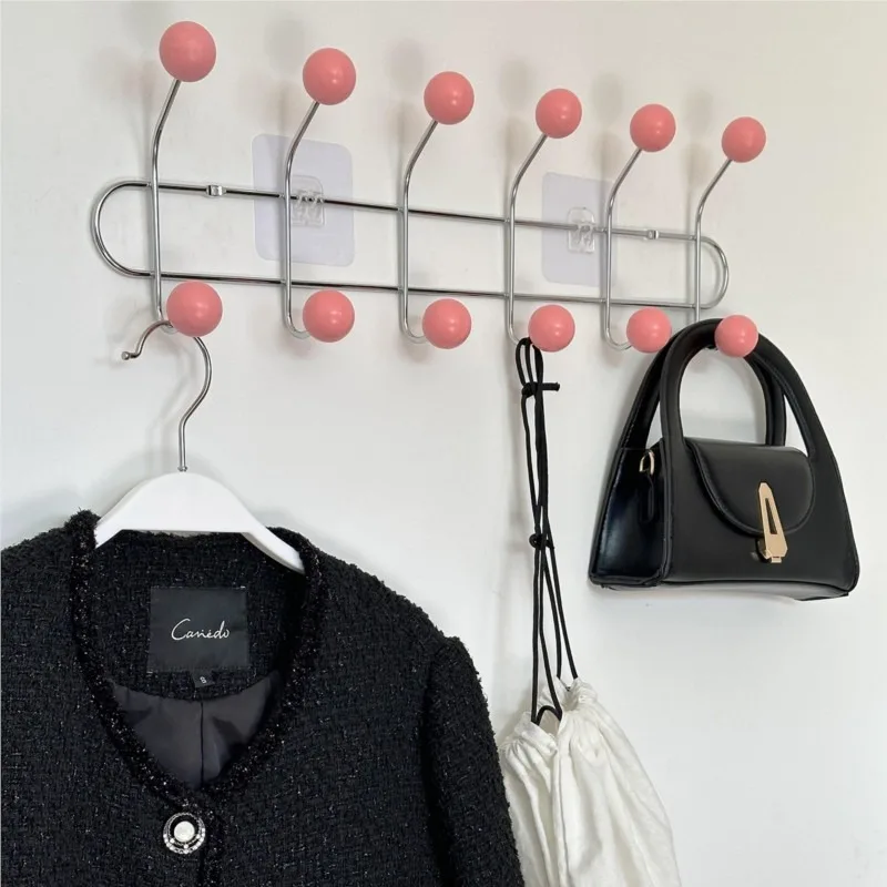 Entrance Hall Wall Coat Racks Bedroom Clothing Storage Hanger Rack Hooks Portable Backpack Cap Scarf Clothes Organizer Hangers
