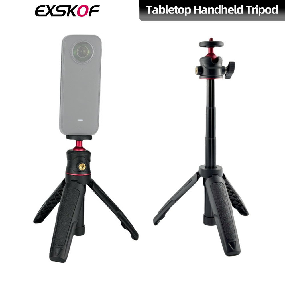 Extendable Mini Camera Tripod Adjustment 360° Ball Head Portable Vlog Travel Selfie Stick Handle Grip For GoPro Insta360 DJI SLR