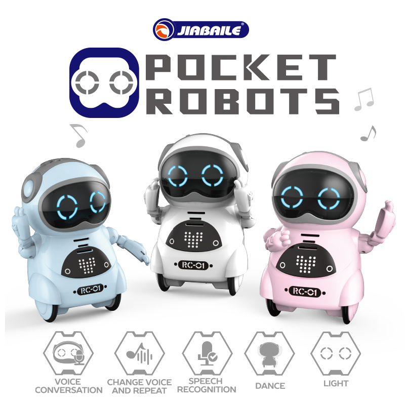 939A Pocket Robot Talking Interactive Dialogue Speech Recognition Record Singing Dancing Telling Story Boy Girl Toys Kawaii Gift