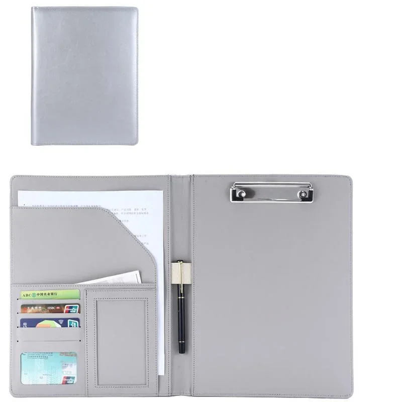 1Pc  A4 PU Leather Business Organizer Case Vintage Binder  Manager Document Pads Office File Folder