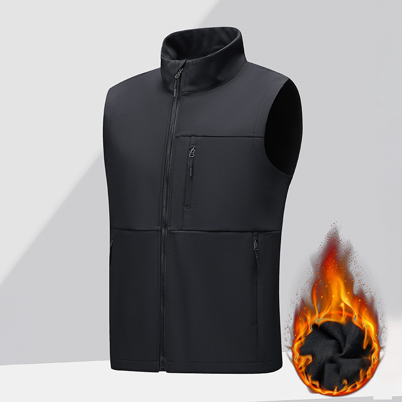 Softshell dicke Weste Herren Herbst und Winter Arbeitskleidung Plüschjacke wasserdicht ärmellos winddicht Laufsportweste