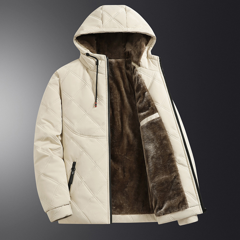 Inverno masculino velo quente para baixo parkas moda masculina algodão grosso acolchoado casacos masculino blusão térmico com capuz casacos roupas