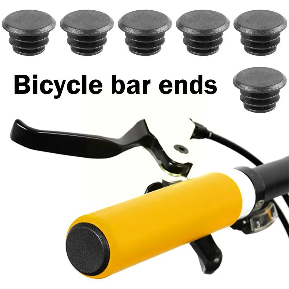 6pcs Bicycle Handlebar Plugs Classic Delicate Bicycle Plastic Plug Road Handlebar Bike Mountain Covers Grips End Cap T1V1
