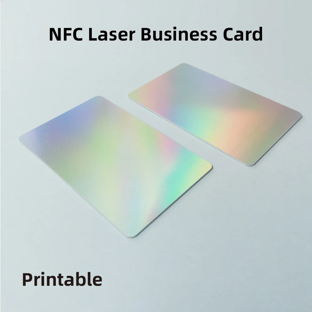Tarjetas de visita láser NFC, Material de PVC, 13,56 MHz, 14443A, 144 Bytes, RFID, NTG213
