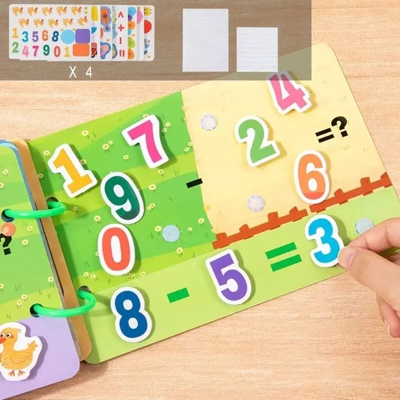 Learning Game Montessori Activity Book Paste Sticker Logical Life Ability Sorting Educational Matching Toddler For Kids Gift